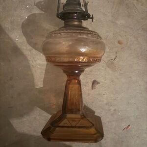 Elegant Amber Glass Lantern